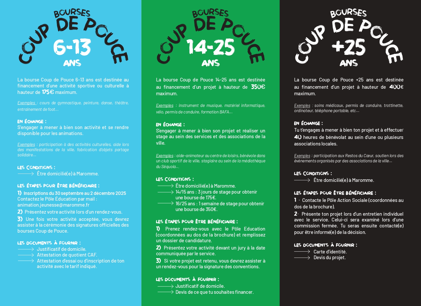 Brochure Bourses Coup de Pouce - Maromme